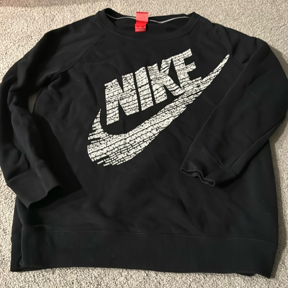 Nike logo long line crewneck